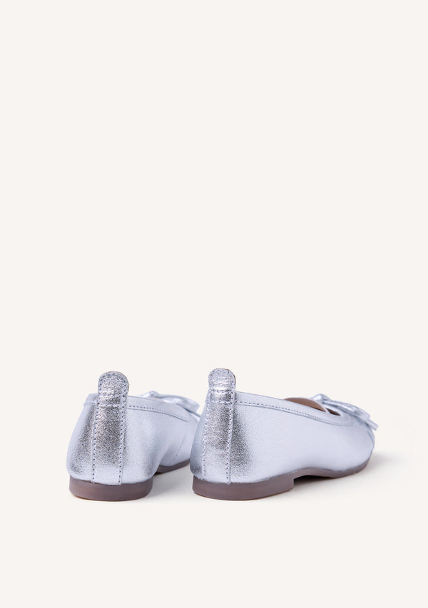 BRAIDED SHINY LEATHER BALLET FLATS LARE