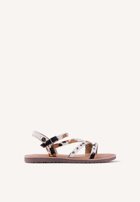 SANDALIAS PIEL ESTAMPADO ANIMAL KIMILILI