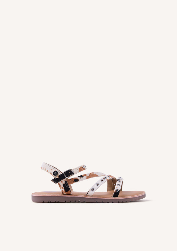 SANDALIAS PIEL ESTAMPADO ANIMAL KIMILILI