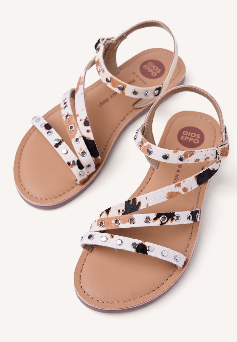 SANDALIAS PIEL ESTAMPADO ANIMAL KIMILILI