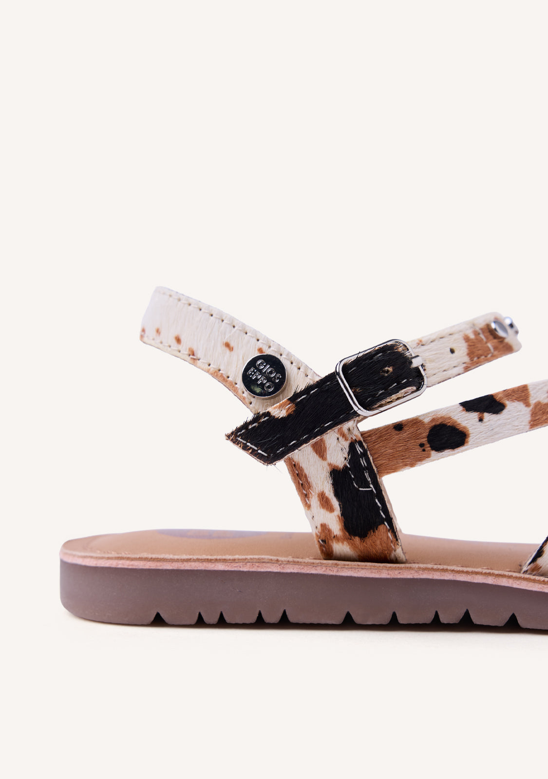 SANDÁLIAS COURO ESTAMPADO ANIMAL KIMILILI