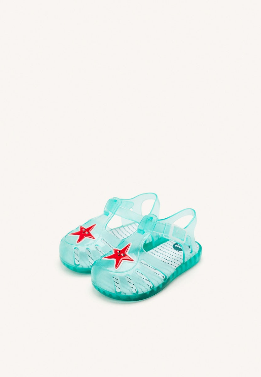 CANGREJERAS COLOR TURQUESA CON PARCHE DE ESTRELLA PARA BEBÉ STARA