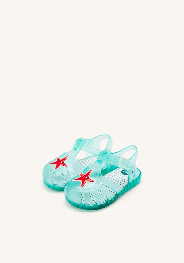 CANGREJERAS COLOR TURQUESA CON PARCHE DE ESTRELLA PARA BEBÉ STARA