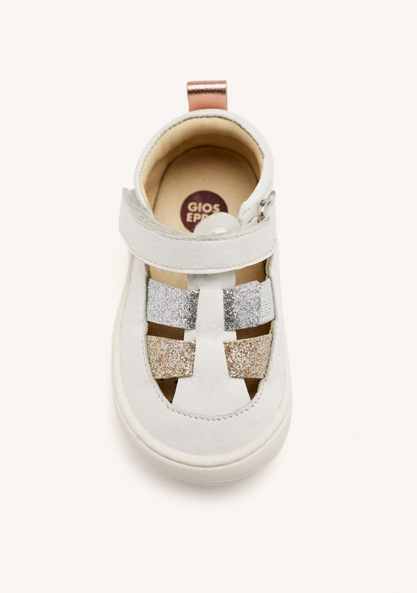 SANDALIAS BLANCAS ESTILO CANGREJERAS CON CIERRES AJUSTABLES PARA BEBÉ ODELL