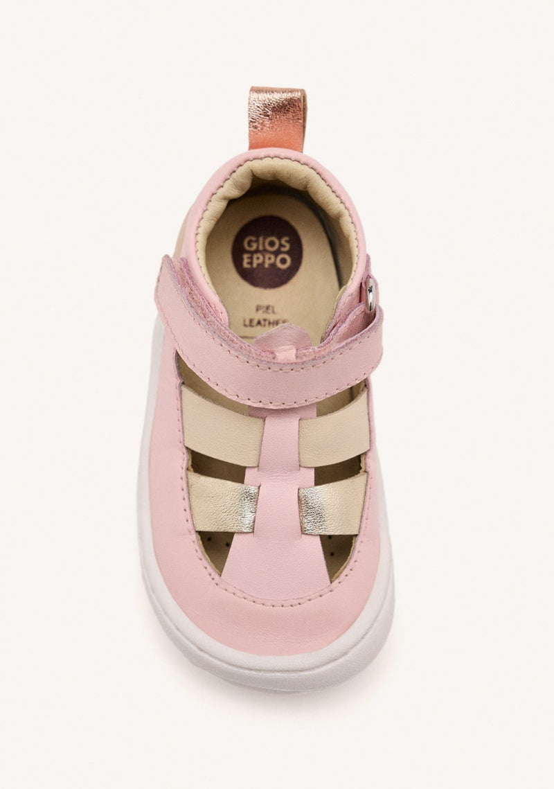 SANDALIAS ROSAS ESTILO CANGREJERAS CON CIERRES AJUSTABLES PARA BEBÉ ODELL
