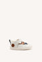 WHITE CRAB-STYLE SANDALS WITH COLOR ACCENTS AND ADJUSTABLE CLOSURES FOR BABIES POREC