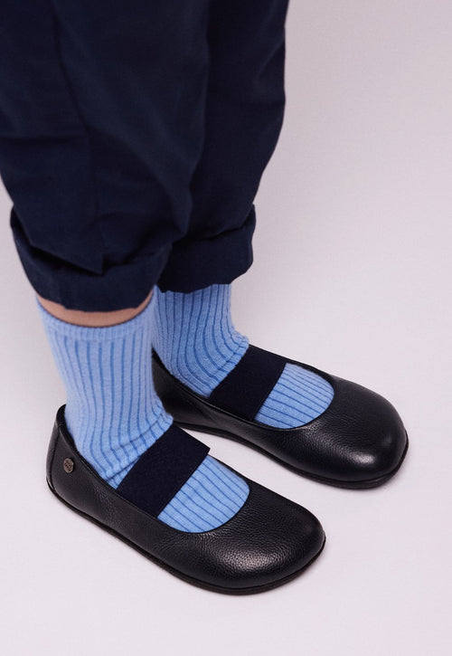 GIOSEPPO BAREFOOT - LEATHER SCHOOL BALLERINAS CORUNNA