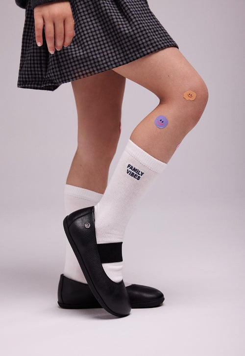 GIOSEPPO BAREFOOT - LEATHER SCHOOL BALLERINAS CORUNNA