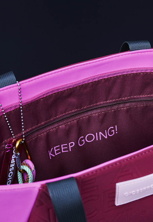 Bolso shopper de neopreno color burdeos para mujer alagoa