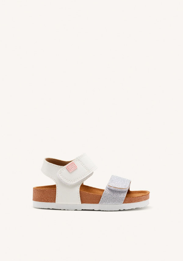 Silver bio sole flip flops for girl JABBEKE