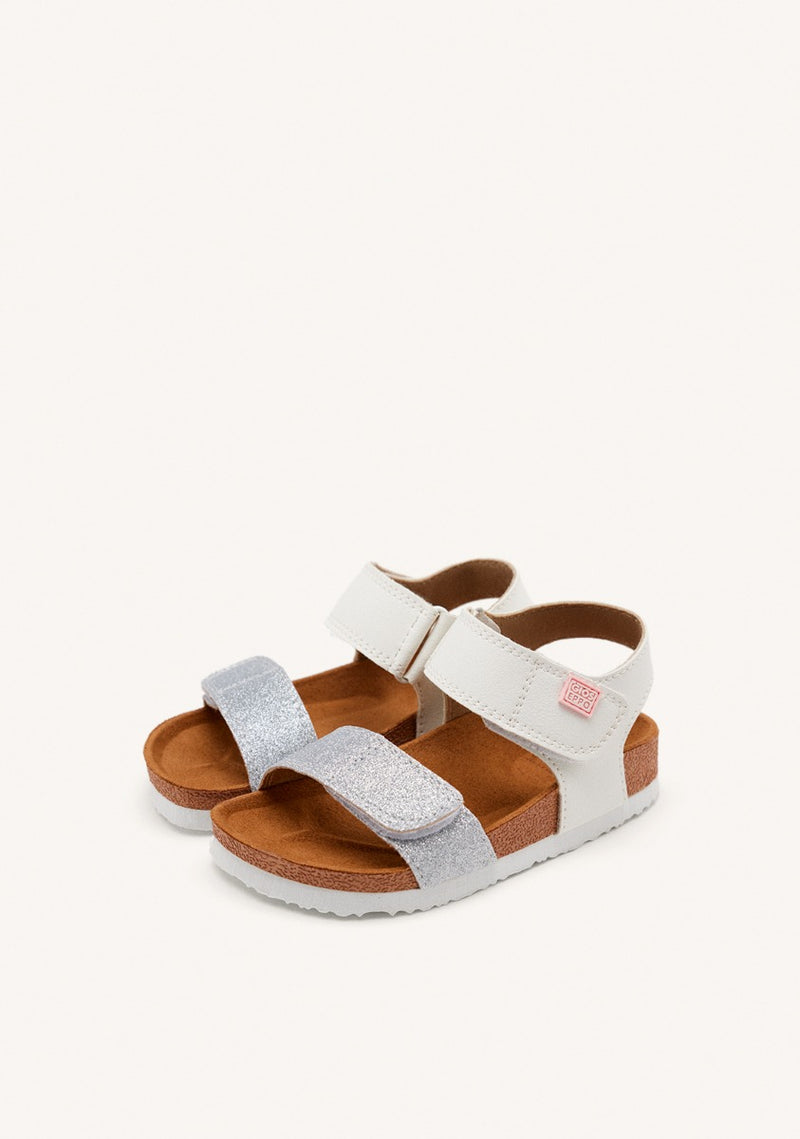 Silver bio sole flip flops for girl JABBEKE