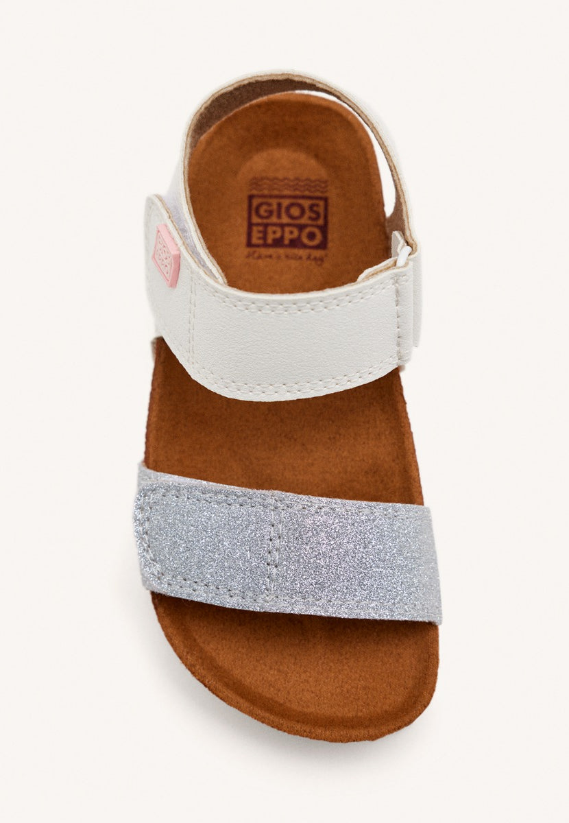 Silver bio sole flip flops for girl JABBEKE