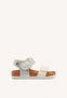 WHITE AND SILVER BIO SOLE FLIP-FLOPS WITH GLITTER FOR GIRL AND BOY ANGWING