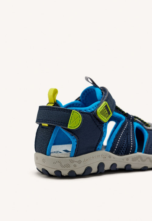 BLUE SPORTS FLIP-FLOPS CALIFORNIA STYLE WITH COLOR ACCENTS FOR BOYS AND GIRLS ADRANO