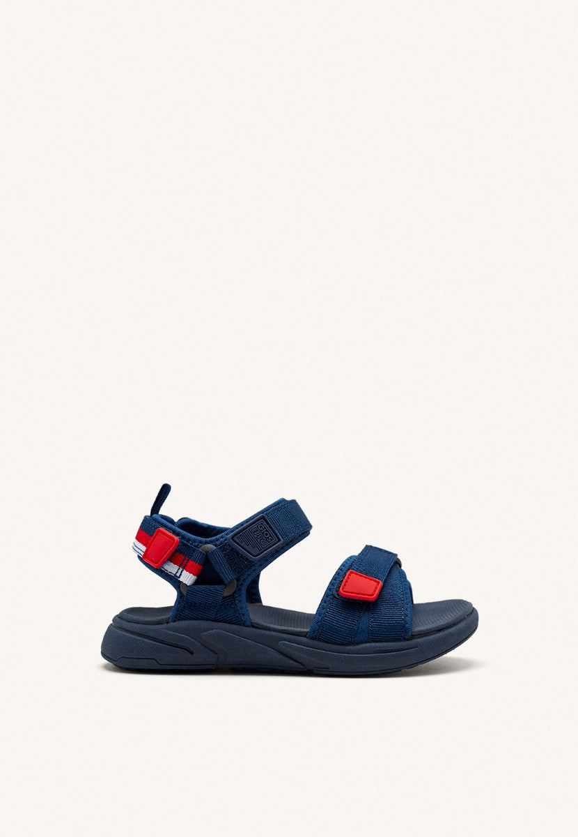 CHANCLAS DEPORTIVAS COLOR AZUL MARINO CON ACENTOS DE COLOR PARA NIÑO Y NIÑA BUNNEL