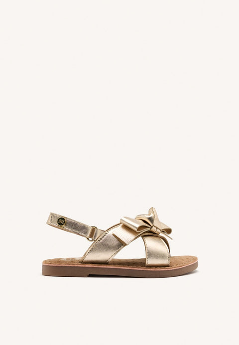LEATHER BOW SANDALS SWANZEY
