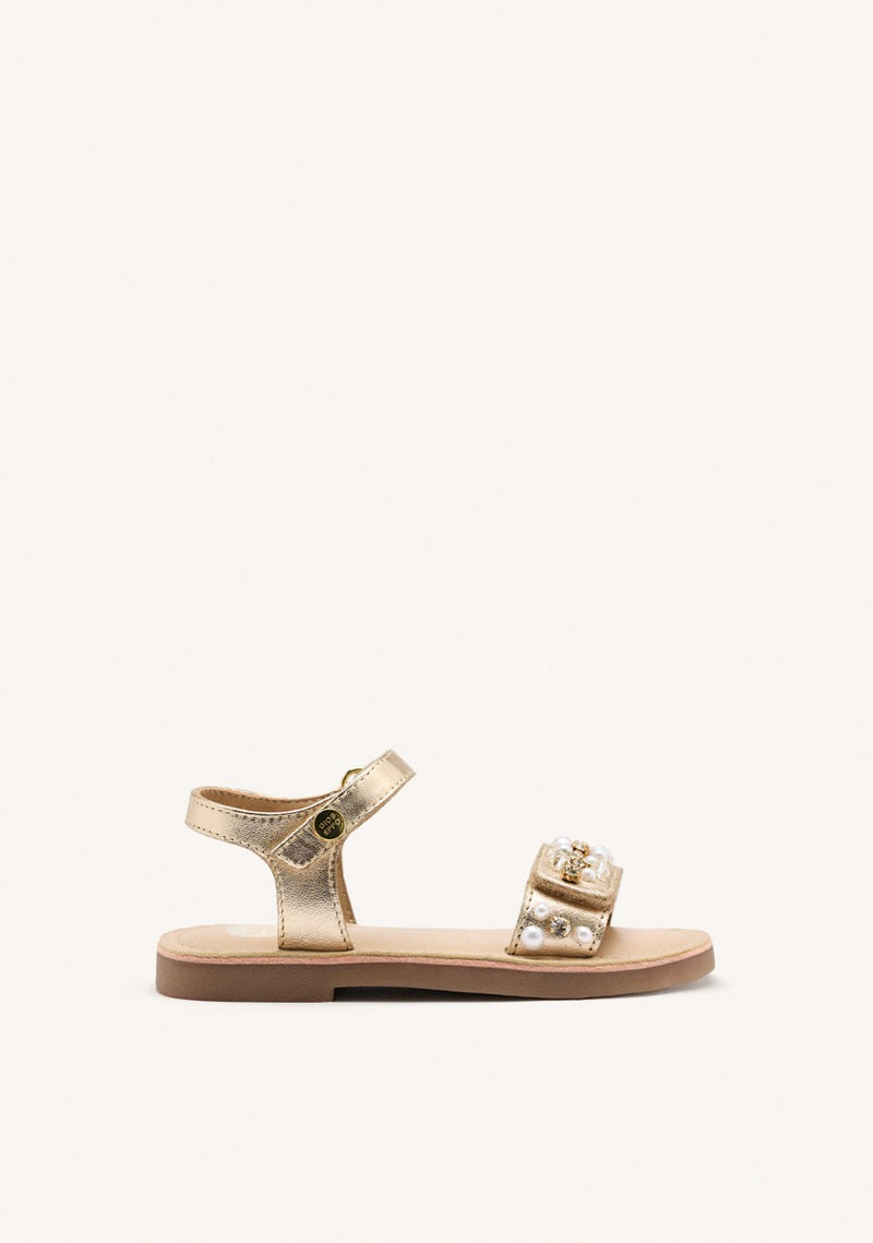 LEATHER SANDALS LEOPARD AND PEARL SKANAWAN