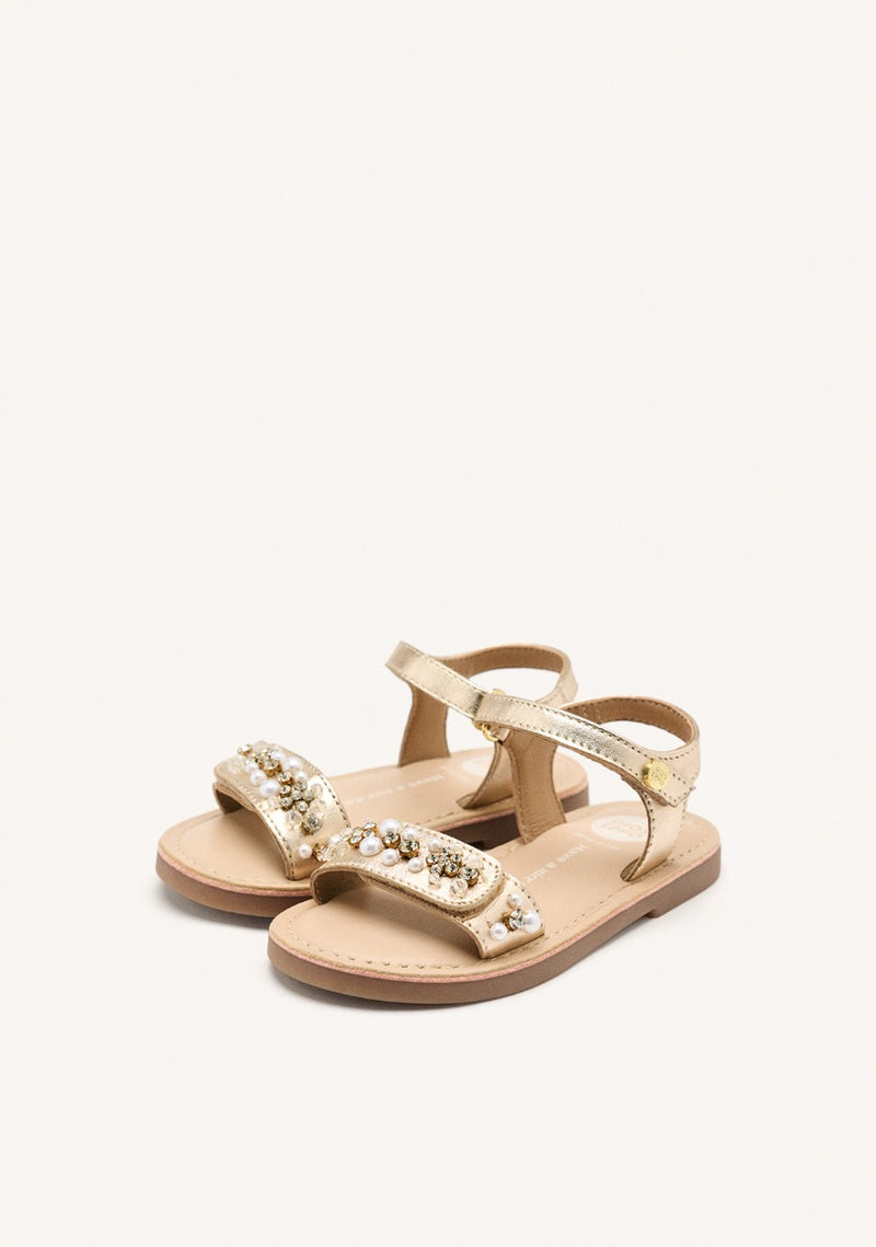 LEATHER SANDALS LEOPARD AND PEARL SKANAWAN