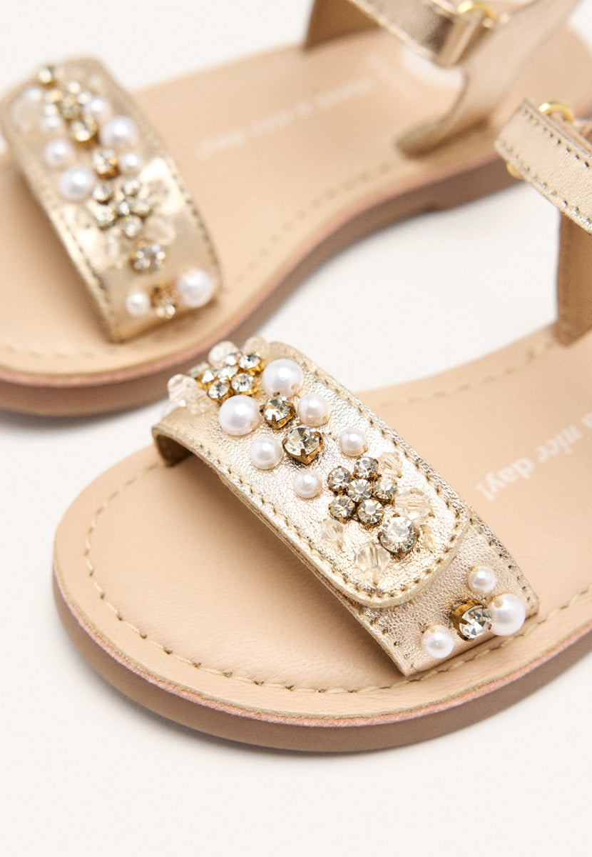 LEATHER SANDALS LEOPARD AND PEARL SKANAWAN