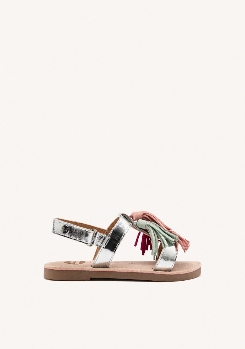 LEATHER FRINGE SANDALS HEWITT