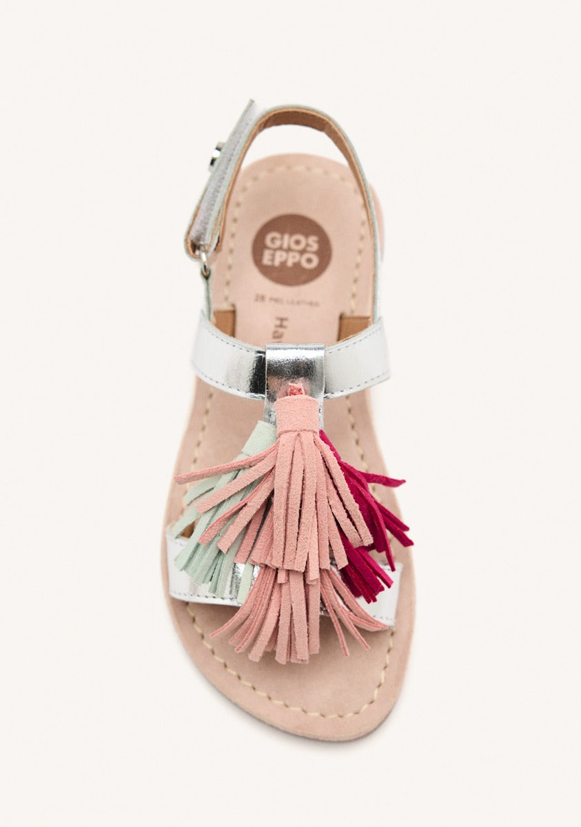 LEATHER FRINGE SANDALS HEWITT