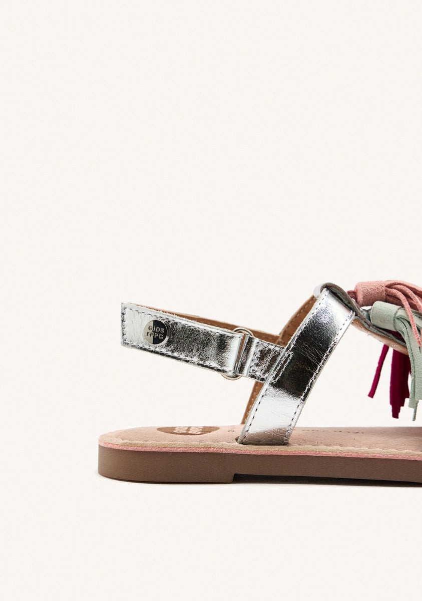 LEATHER FRINGE SANDALS HEWITT