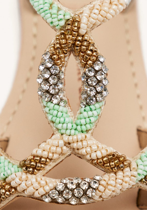 LEATHER BEADED SANDALS DIXMONT