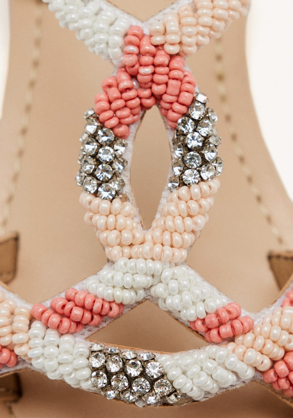 LEATHER BEADED SANDALS DIXMONT