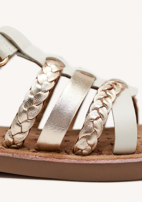BRAIDED LEATHER SANDALS POYSIPPI