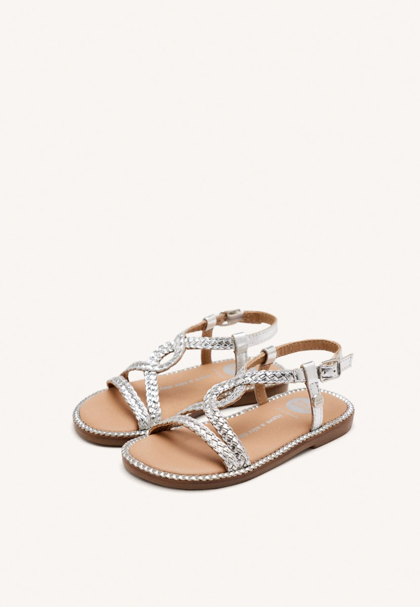 BRAIDED LEATHER SANDALS VIROQUA