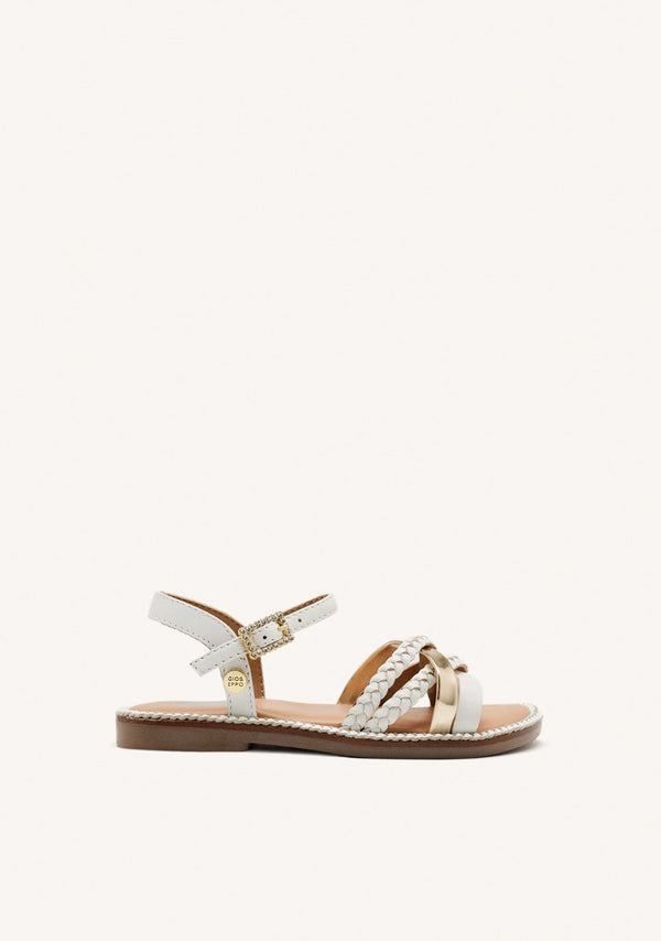 BRAIDED LEATHER SANDALS MEDARY