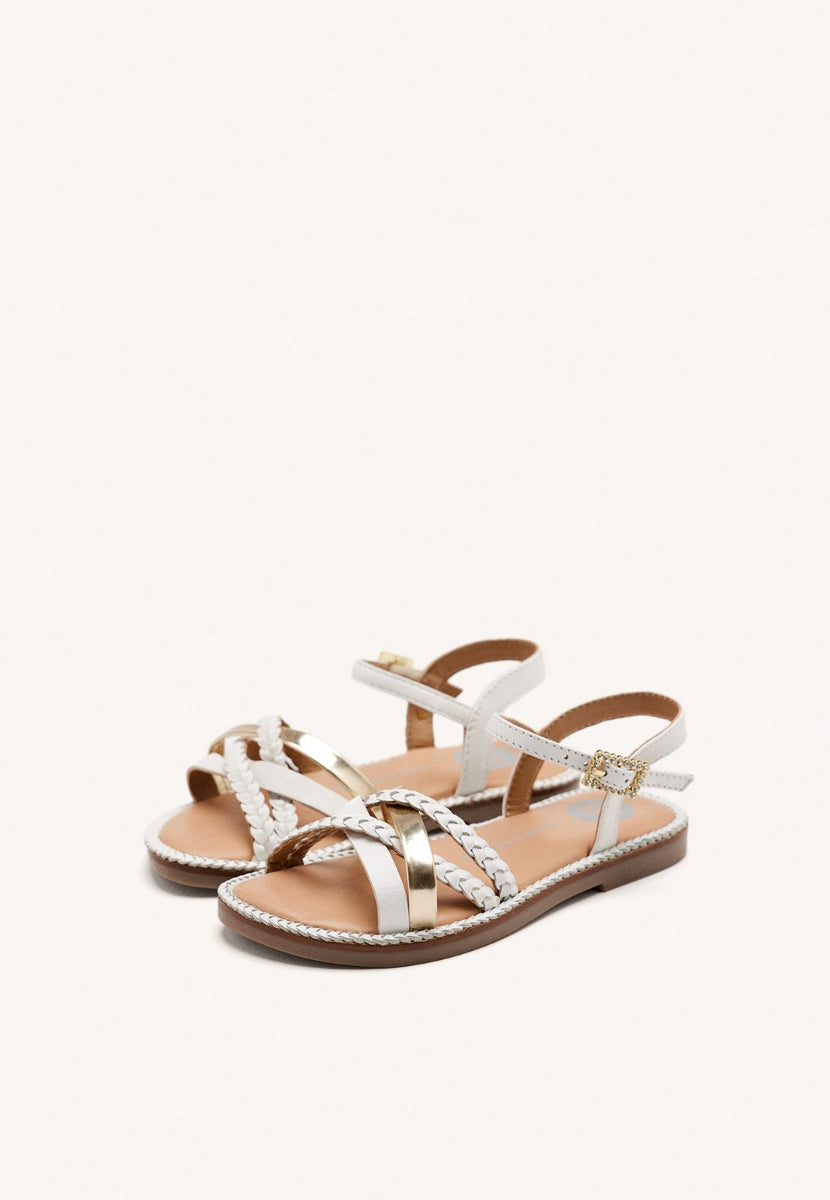 BRAIDED LEATHER SANDALS MEDARY