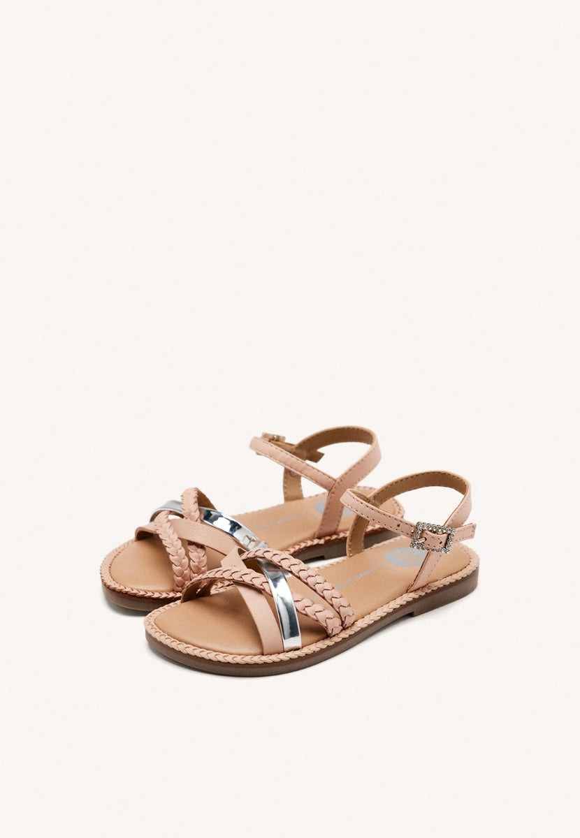 BRAIDED LEATHER SANDALS MEDARY