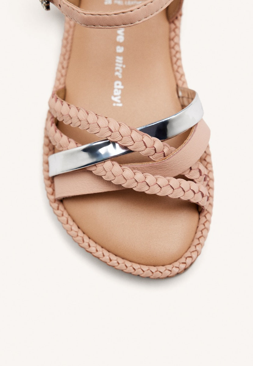 BRAIDED LEATHER SANDALS MEDARY