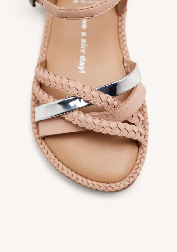 BRAIDED LEATHER SANDALS MEDARY