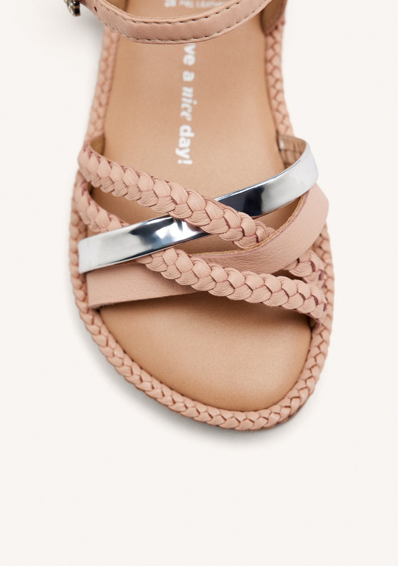 BRAIDED LEATHER SANDALS MEDARY