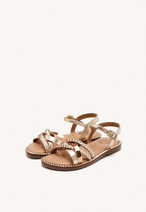 BRAIDED LEATHER SANDALS MEDARY