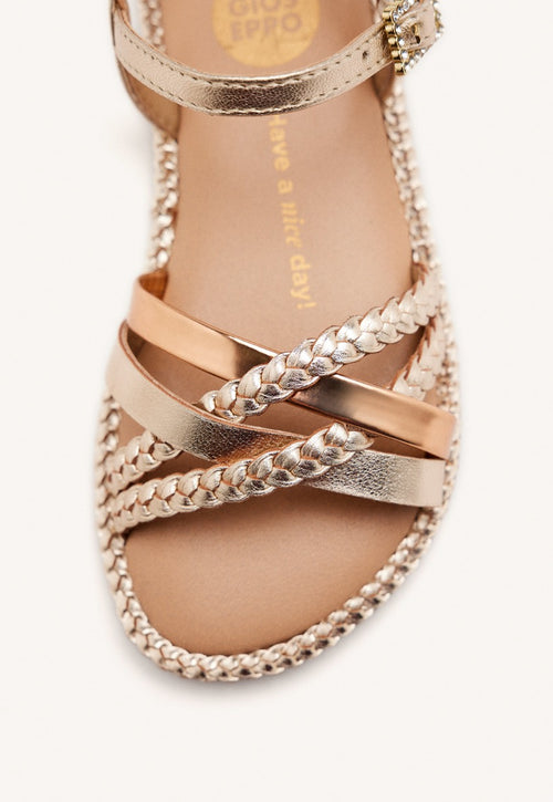 BRAIDED LEATHER SANDALS MEDARY