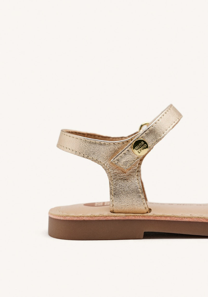 SANDALIAS ABALORIOS PIEL METALIZADA BURNETT