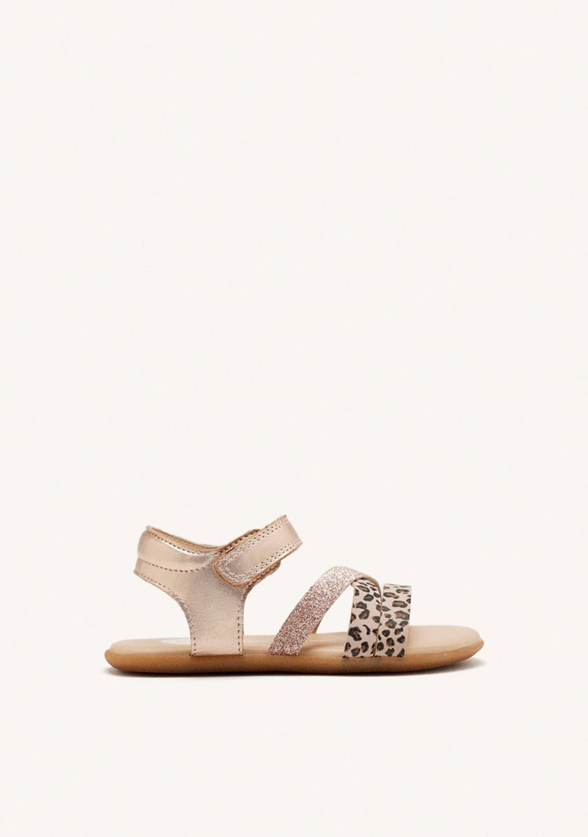 GIOSEPPO BAREFOOT - LEOPARD LEATHER DRAMMEN SANDALS
