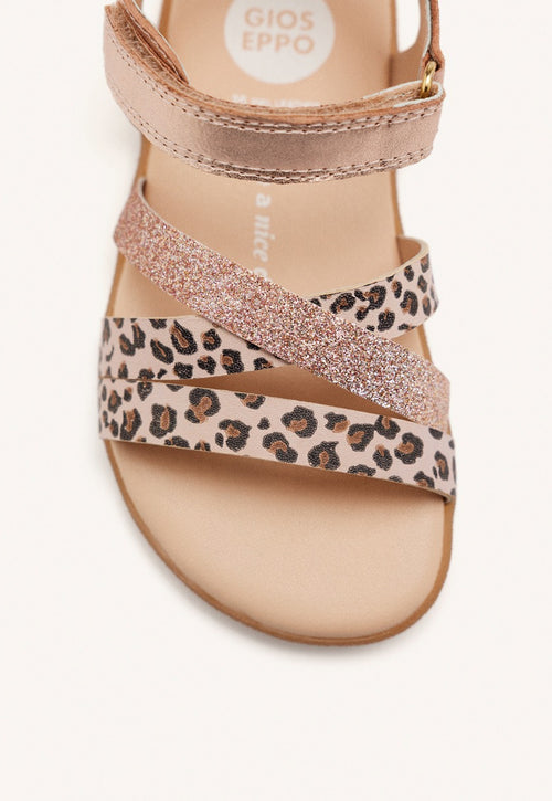 GIOSEPPO BAREFOOT - SANDALIAS LEOPARDO PIEL DRAMMEN