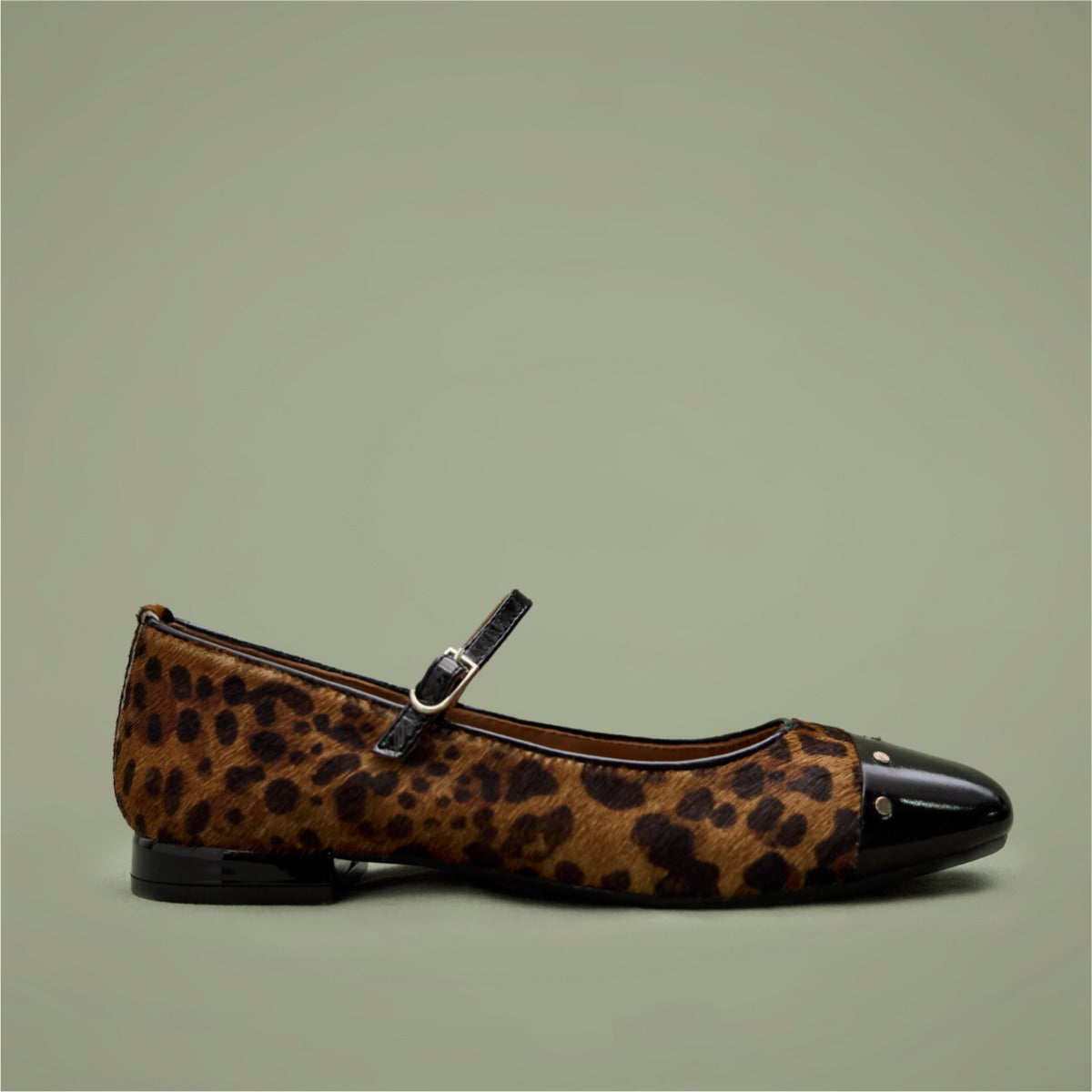 BALLERINE MERCEDITAS IN PELLE STAMPA LEOPARDO SERED
