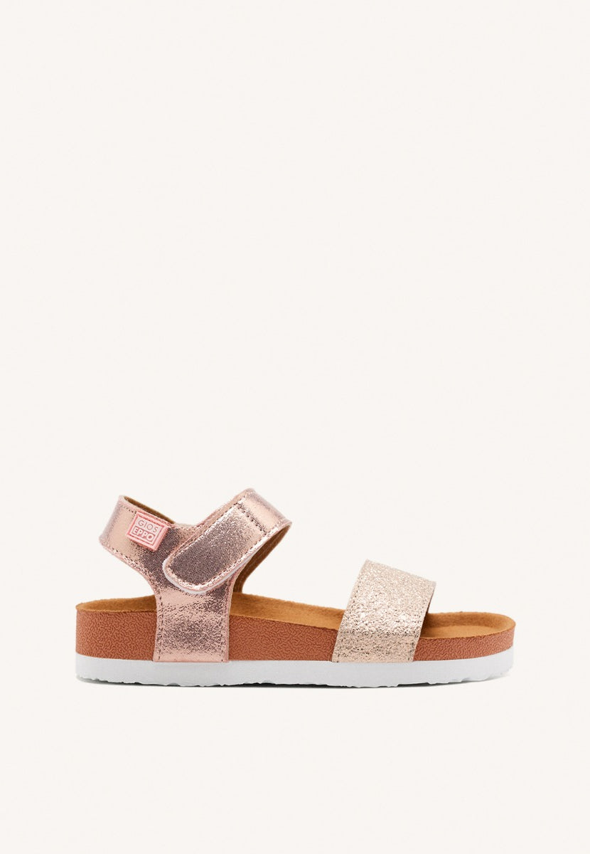 Copper flip flops with waterproof bio sole for girls MOERS
