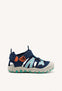 Chanclas deportivas azul marino con detalles naranjas para niño DEINZE