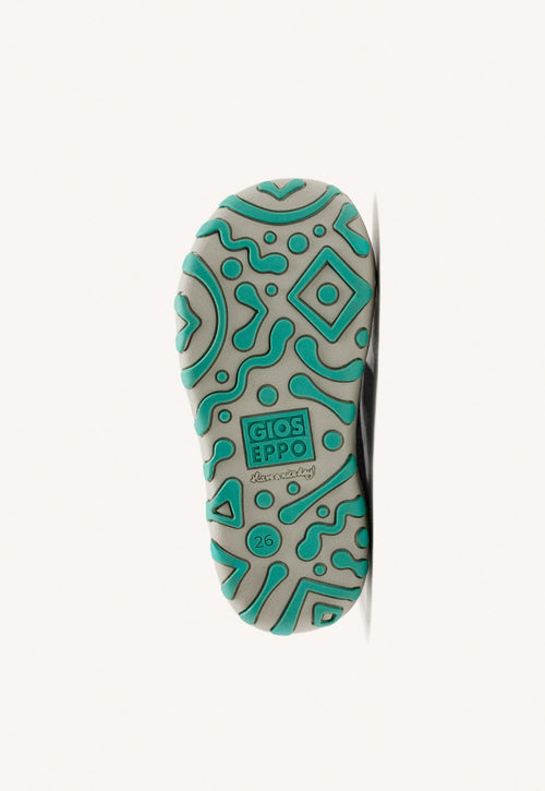 Chanclas deportivas azul marino con detalles naranjas para niño DEINZE