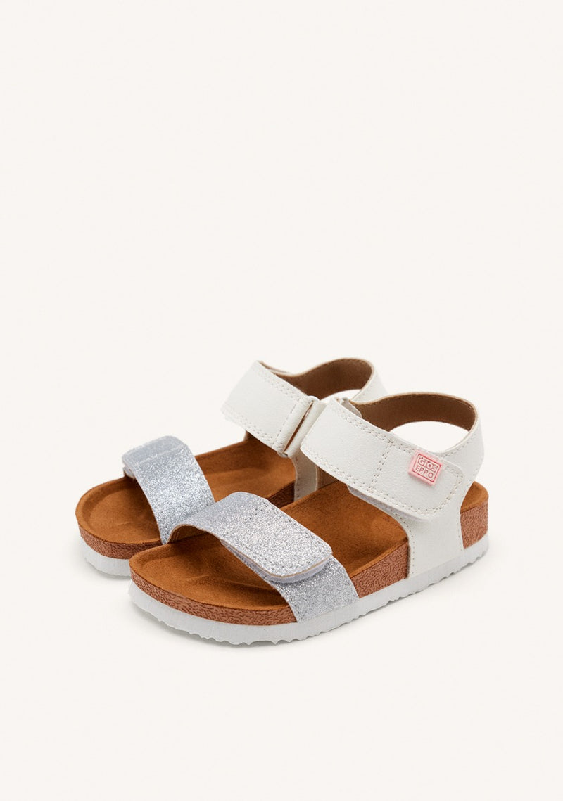 Chinelos estilo bio prateados para menina JABBEKE