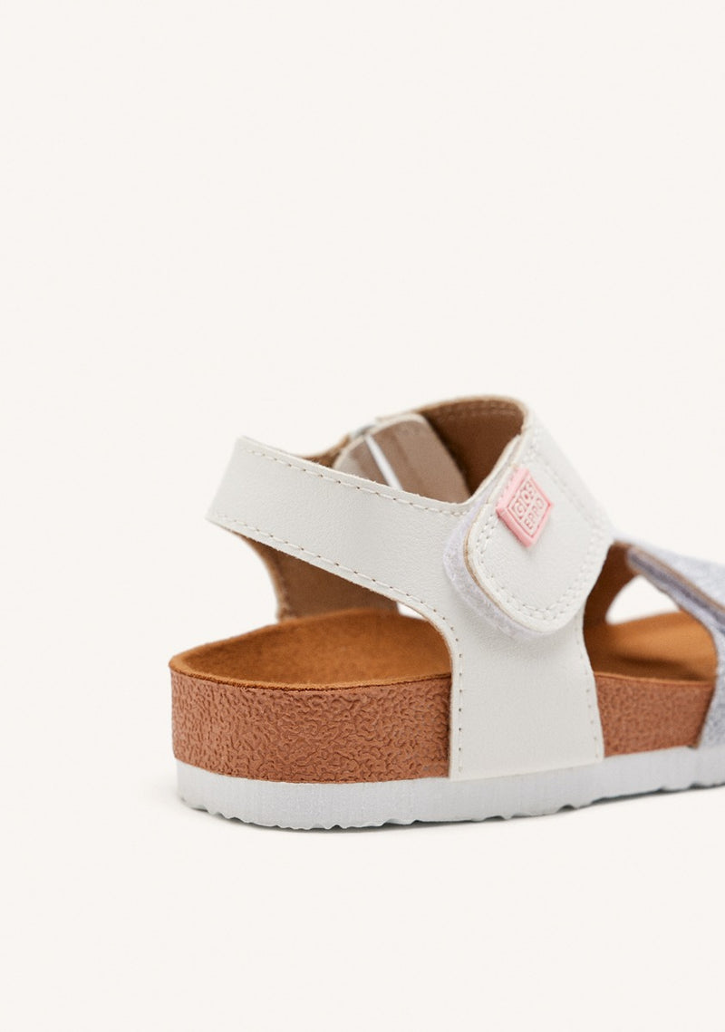 Chinelos estilo bio prateados para menina JABBEKE