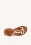 Vareza girls metalliclatinum leather sandals