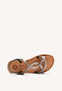 Vareza girls metallic dark silver leather sandals