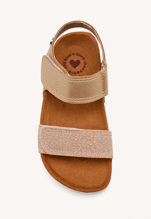 CHANCLAS DE SUELA BIO DORADAS CON GLITTER PARA NIÑA Y NIÑO ANGWING